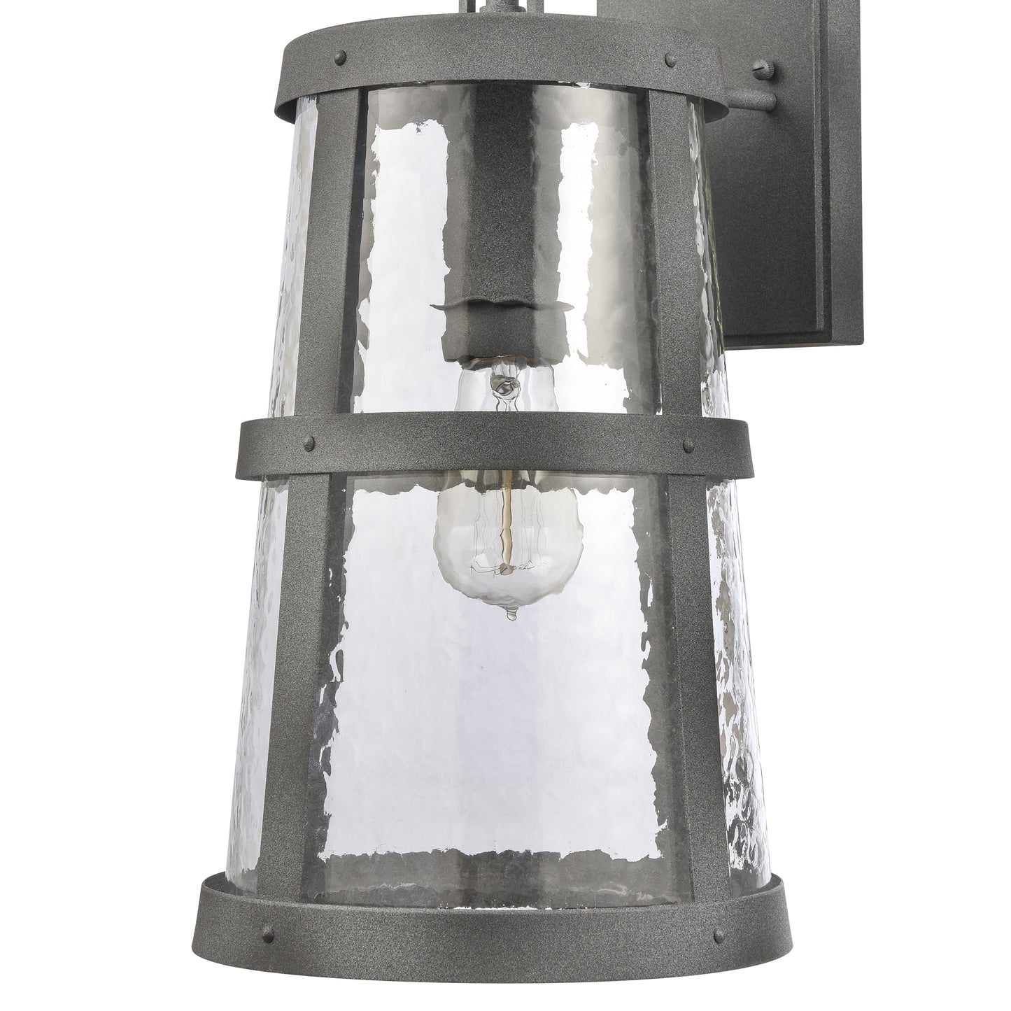 6711-C - Manor 10" Wide 2-Light Outdoor Wall Lantern in Charcoal