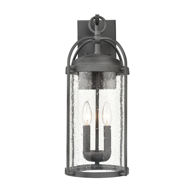 6711-C - Manor 10" Wide 2-Light Outdoor Wall Lantern in Charcoal