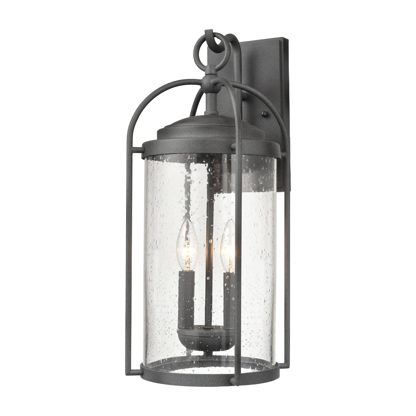 6711-C - Manor 10" Wide 2-Light Outdoor Wall Lantern in Charcoal