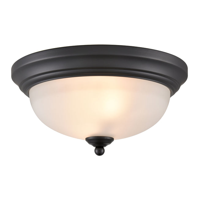 7002FM/60 - Basics 11'' Wide 2-Light Flush Mount - Black