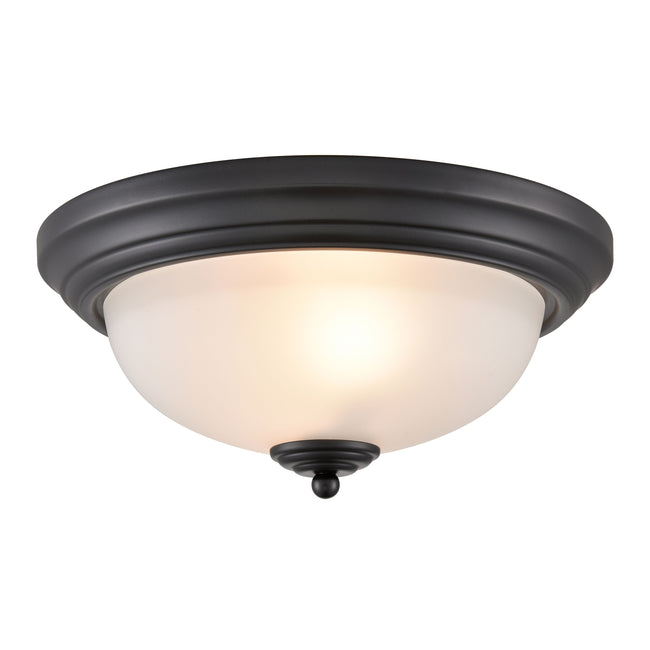 7003FM/60 - Basics 13'' Wide 2-Light Flush Mount - Black