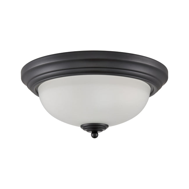 7003FM/60 - Basics 13'' Wide 2-Light Flush Mount - Black