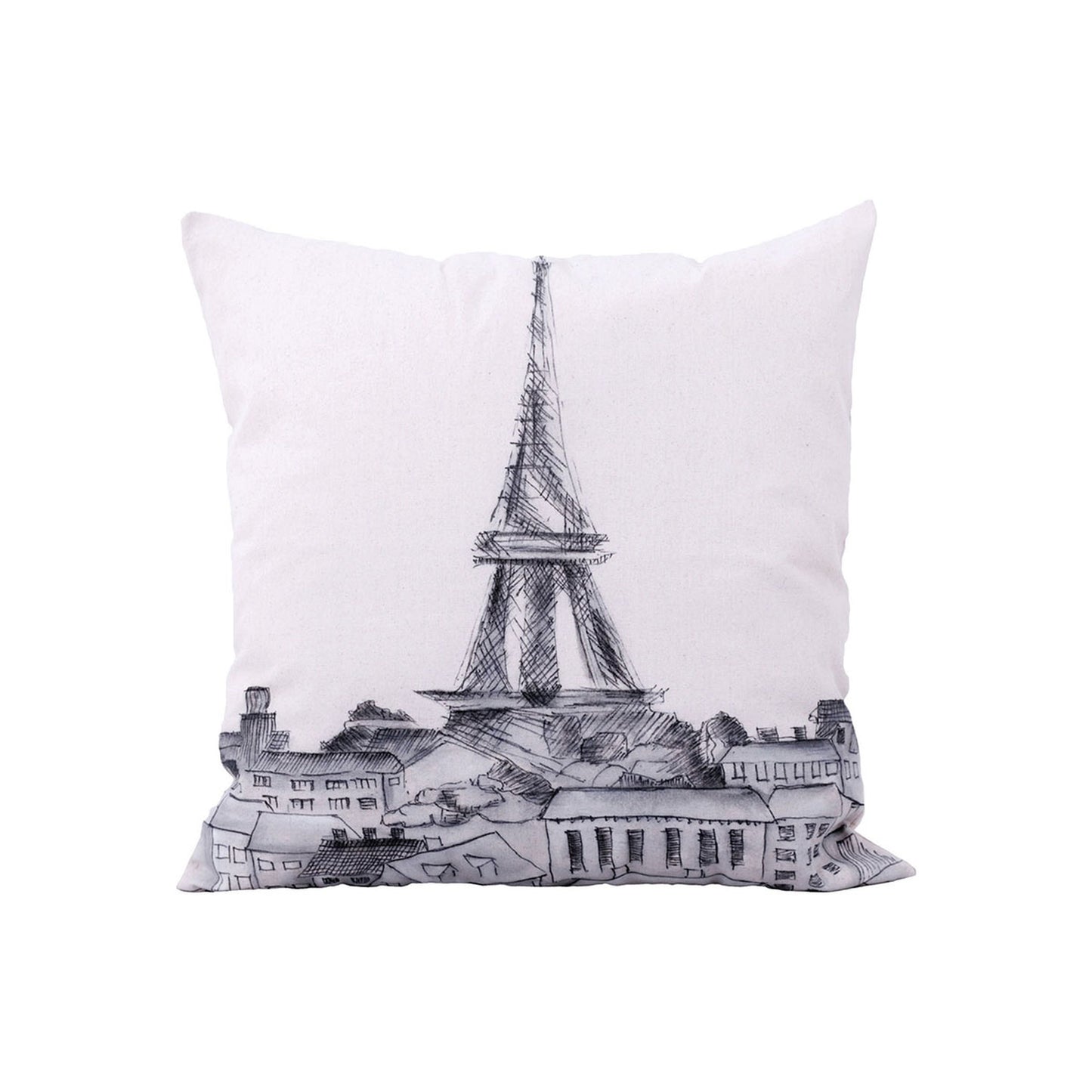 7011-1308 - Parisian Cityscape Pillow