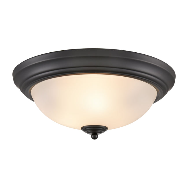 7013FM/60 - Basics 15'' Wide 3-Light Flush Mount - Black