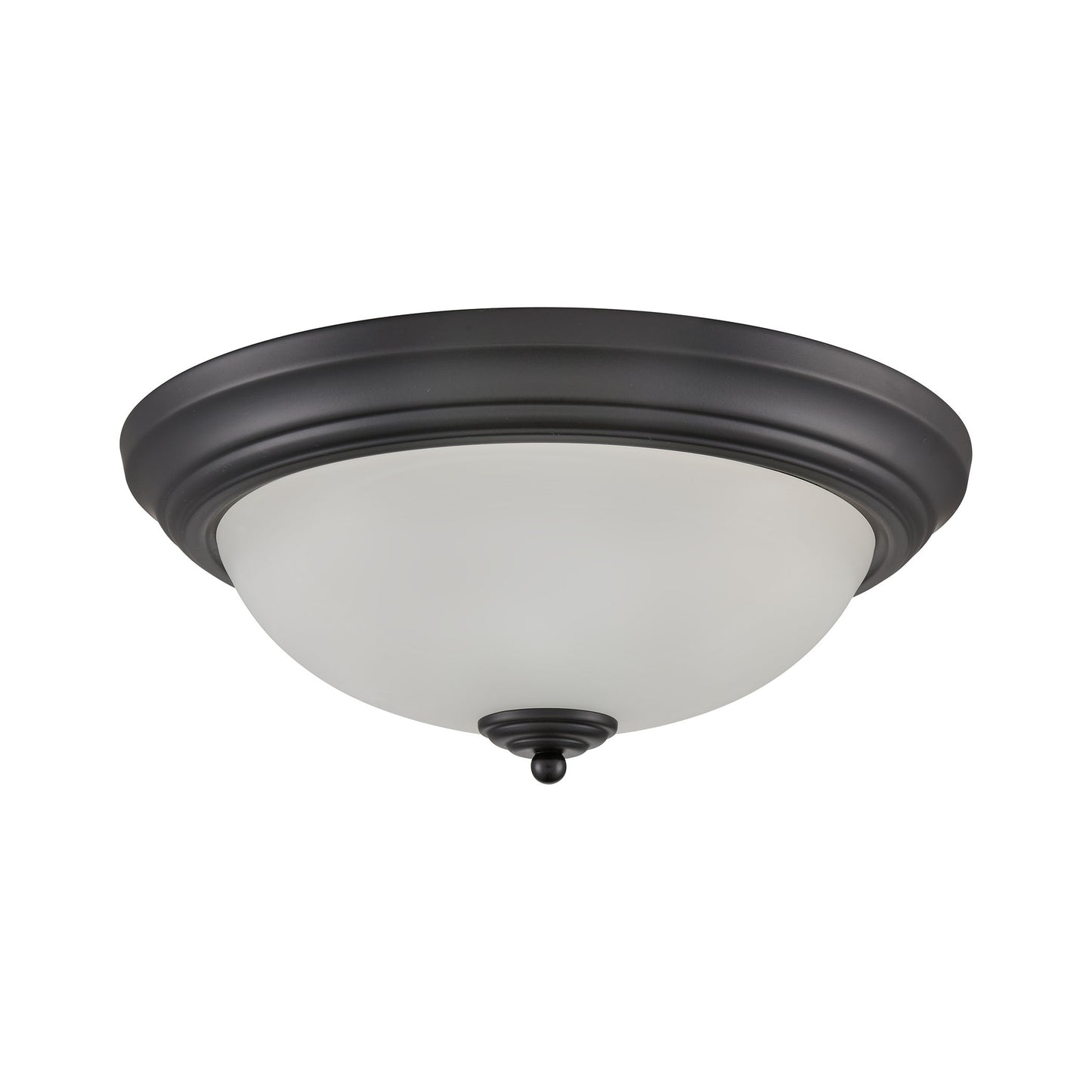 7013FM/60 - Basics 15'' Wide 3-Light Flush Mount - Black