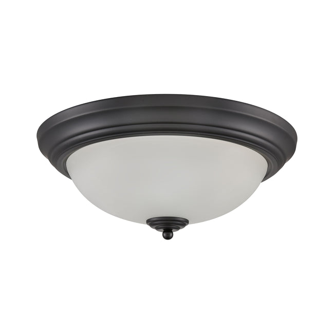 7013FM/60 - Basics 15'' Wide 3-Light Flush Mount - Black