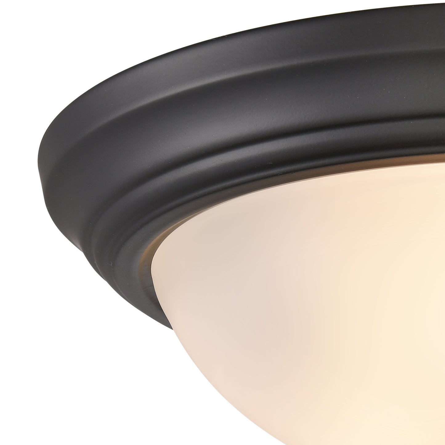 7013FM/60 - Basics 15'' Wide 3-Light Flush Mount - Black