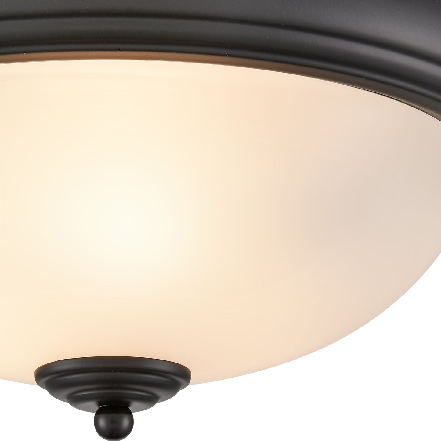 7013FM/60 - Basics 15'' Wide 3-Light Flush Mount - Black