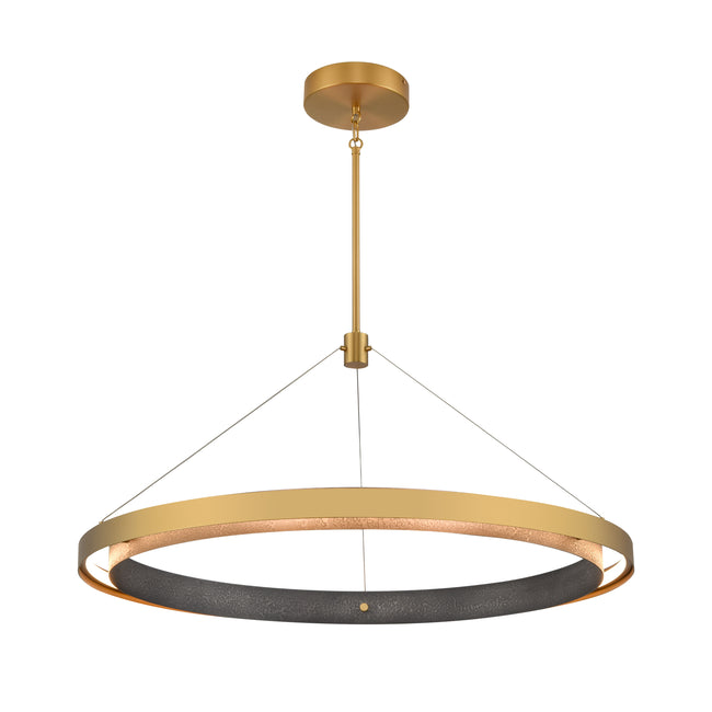 70318/LED - Fagan 33.5'' Wide Integrated LED Pendant - Brushed Brass with Forged Iron