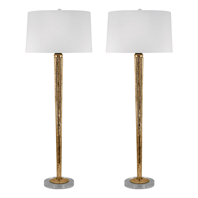 711/S2 - Mercury Glass 37'' High 2-Light Buffet Lamp - Set of 2 - Mercury Gold