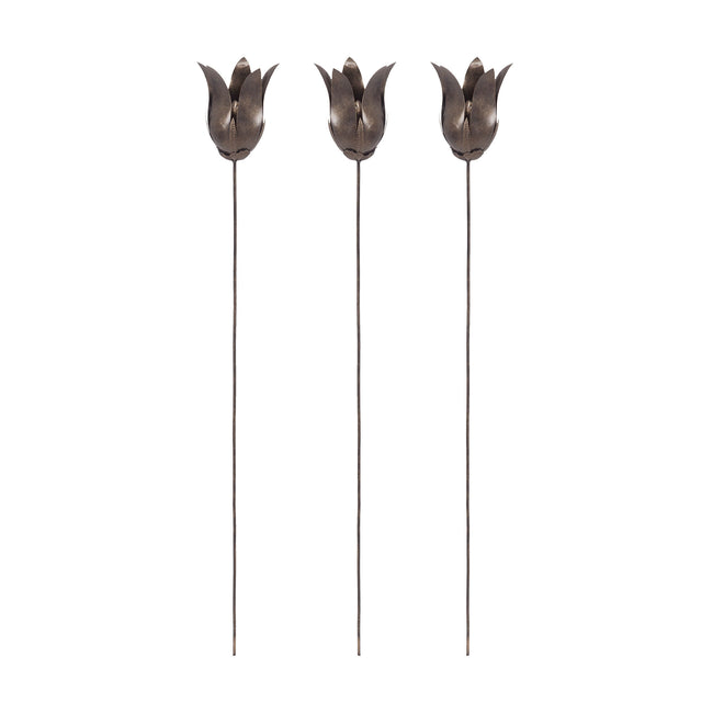 7159-035/S3 - Bronze Tulip Stem (Set of 3)