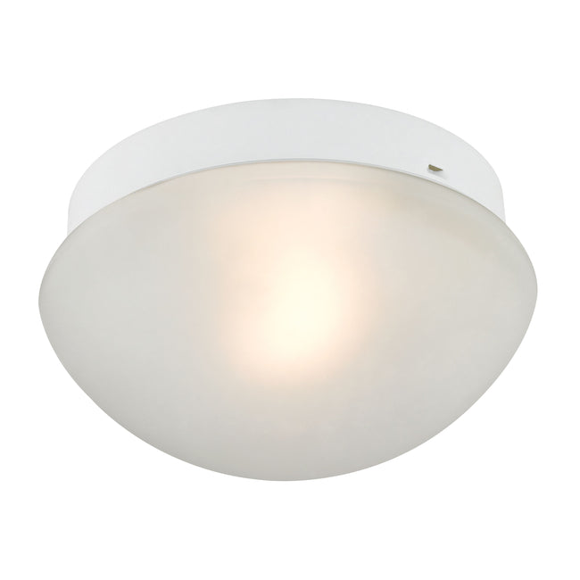 7351FM/40 - Mushroom 7'' Wide 1-Light Flush Mount - White