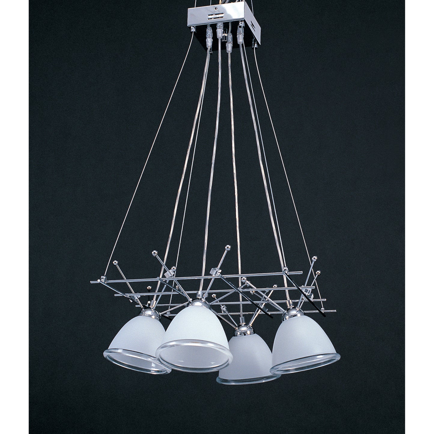 7583/4 - 4-Light Suspended Chandelier in Polished Chrome