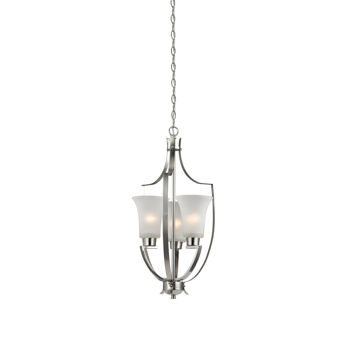 7703FY/20 - Foyer 15'' Wide 3-Light Pendant - Brushed Nickel