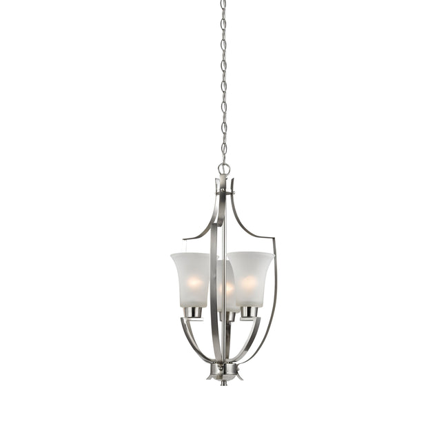 7703FY/20 - Foyer 15'' Wide 3-Light Pendant - Brushed Nickel