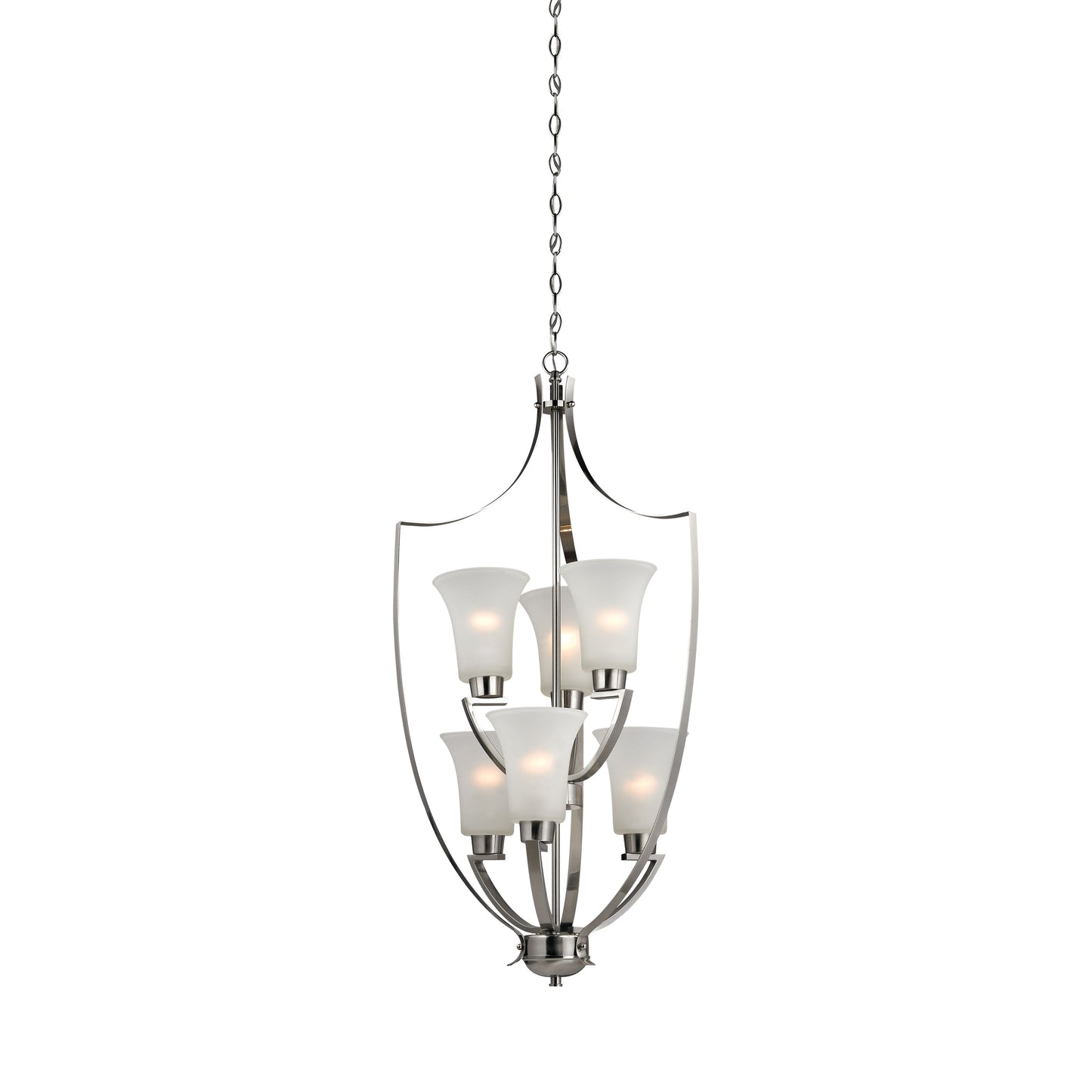 7706FY/20 - Foyer 21'' Wide 6-Light Chandelier - Brushed Nickel