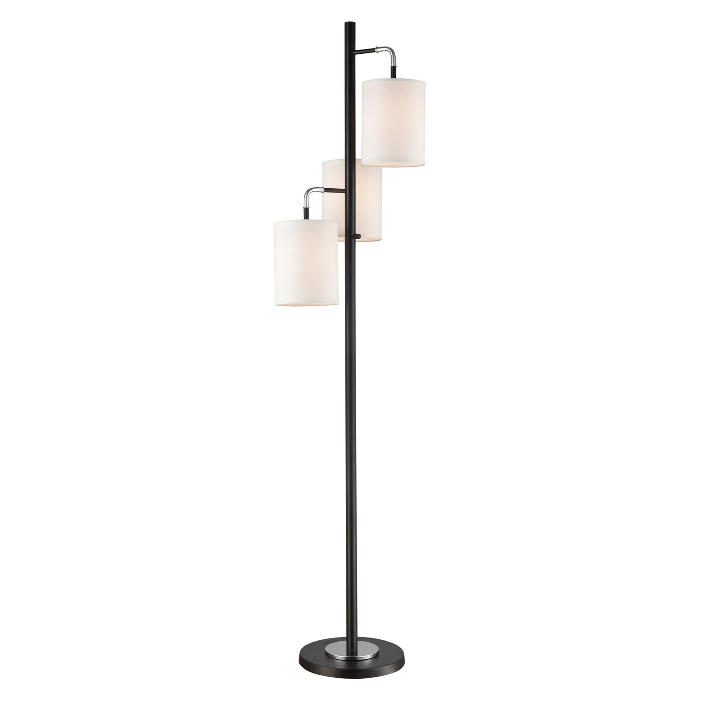 77101 - Uprising 72'' High 3-Light Floor Lamp - Black