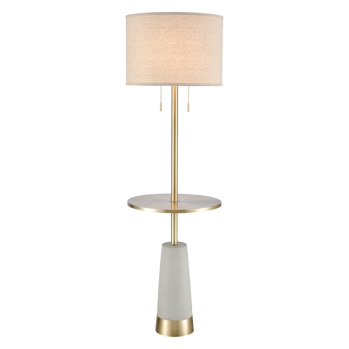 77129 - Below the Surface 63'' High 2-Light Floor Lamp - Polished Concrete