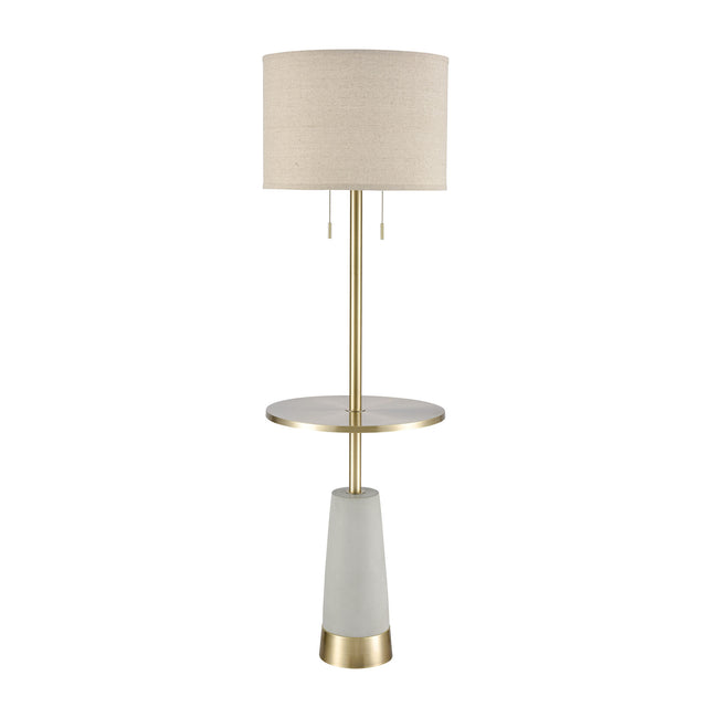 77129 - Below the Surface 63'' High 2-Light Floor Lamp - Polished Concrete