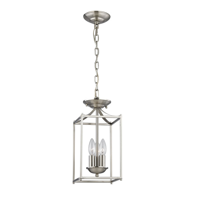 7713FY/20 - Foyer 7'' Wide 3-Light Mini Pendant - Brushed Nickel