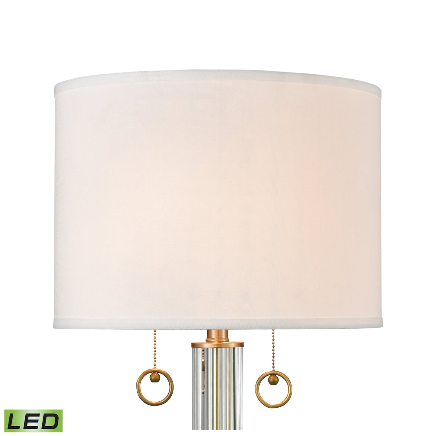 77143-LED - Cannery Row 34'' High 2-Light Table Lamp - Antique Brass - Includes LED Bulbs