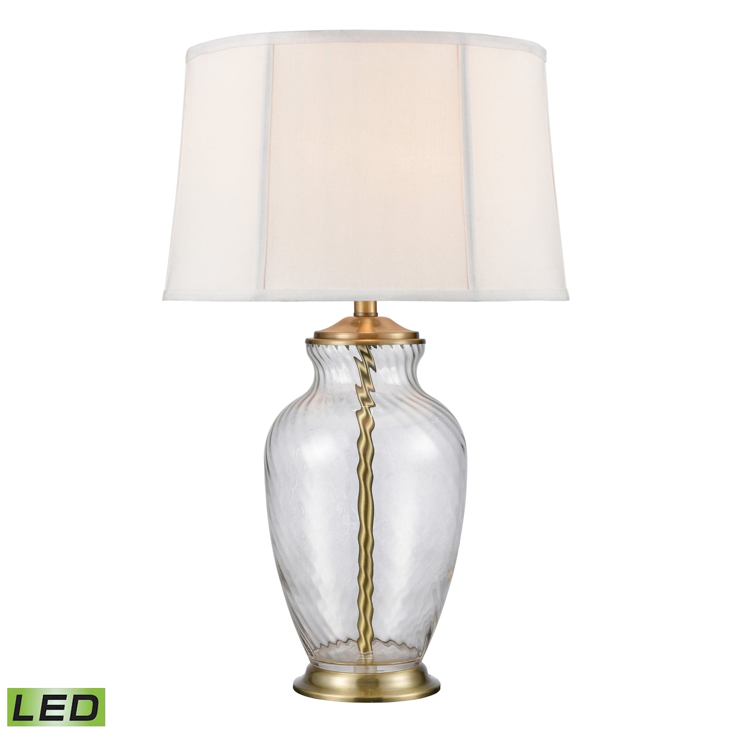 77175-LED - Remmy 28'' High 1-Light Table Lamp - Antique Brass - Includes LED Bulb