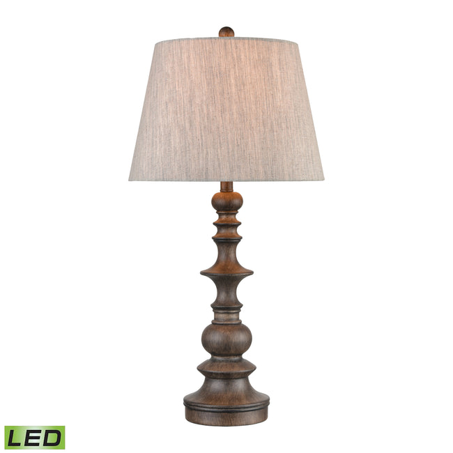 77179-LED - Rhinebeck 30'' High 1-Light Table Lamp - Aged Wood - Includes LED Bulb