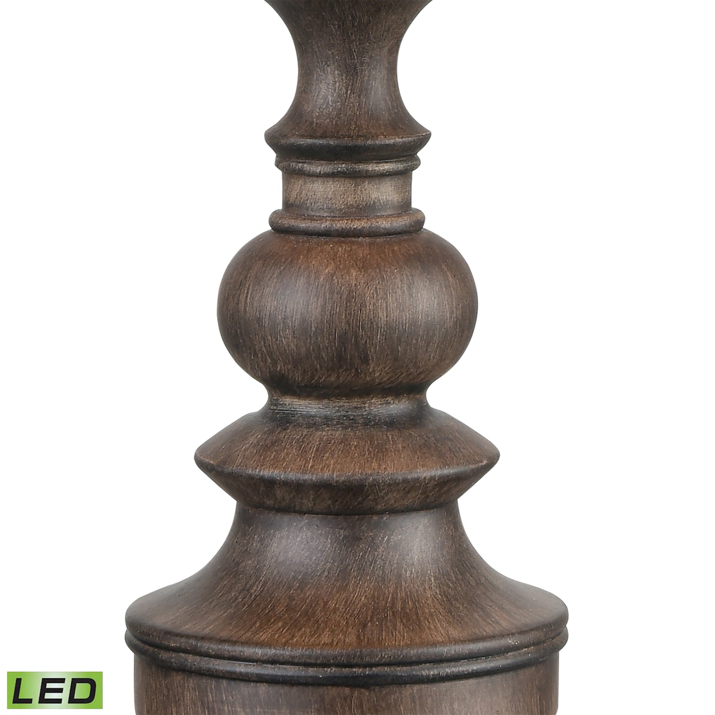 77179-LED - Rhinebeck 30'' High 1-Light Table Lamp - Aged Wood - Includes LED Bulb