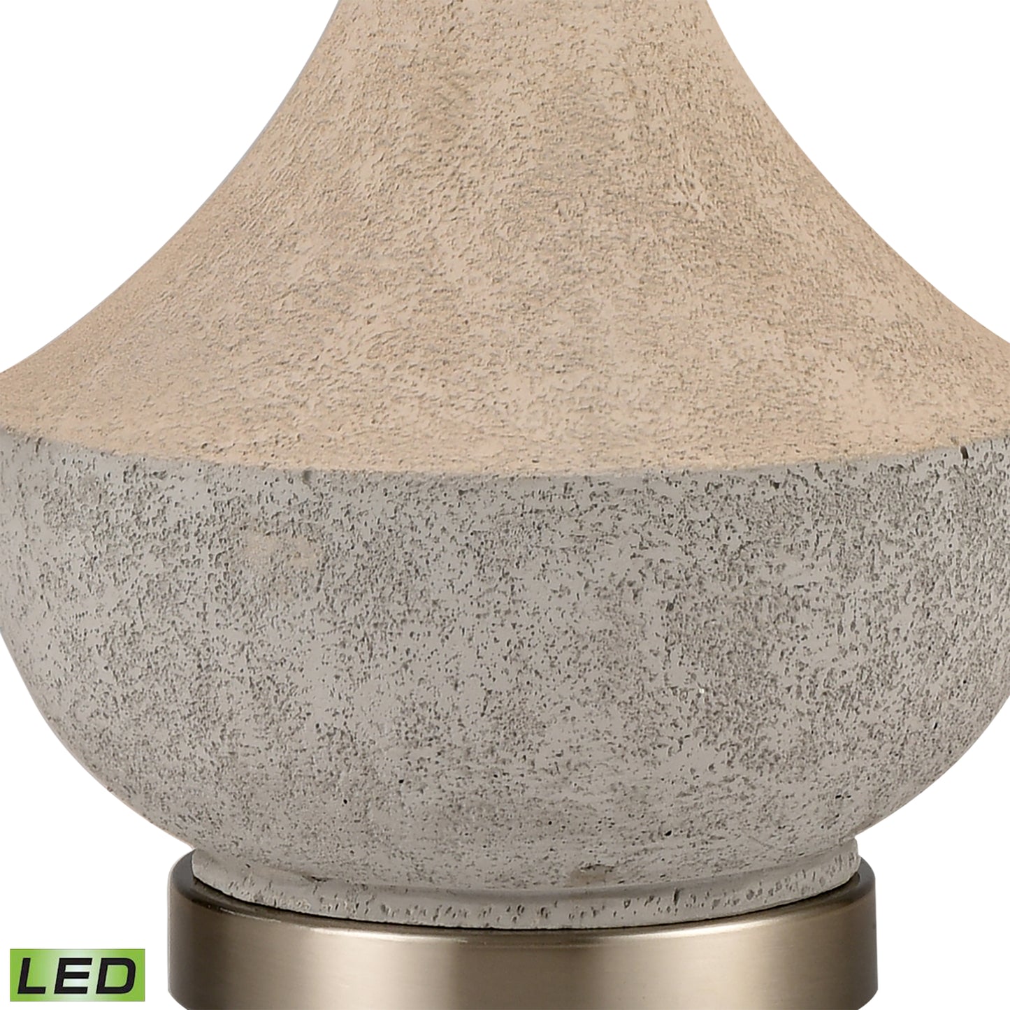 77196-LED - Wendover 25'' High 1-Light Table Lamp - Polished Concrete - Includes LED Bulb