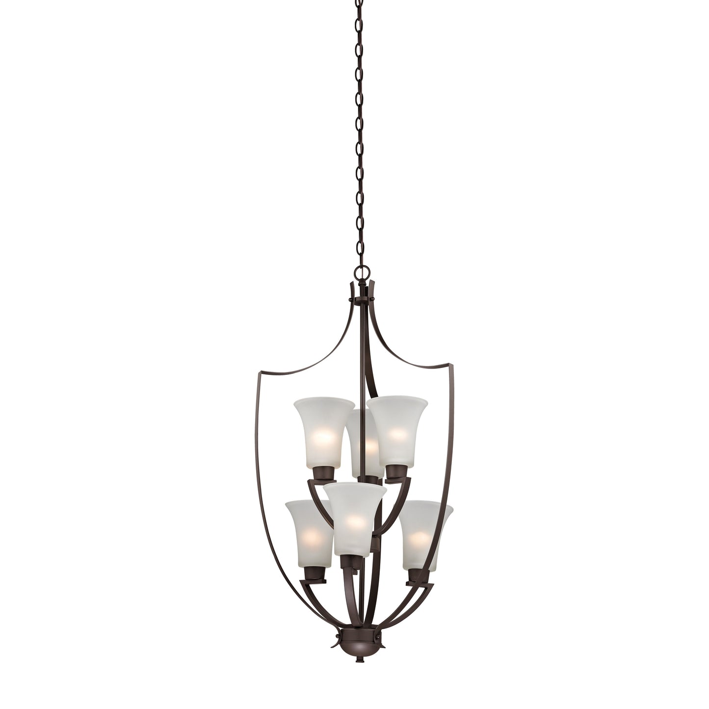 7726FY/10 - Foyer 21'' Wide 6-Light Chandelier - Oil Rubbed Bronze