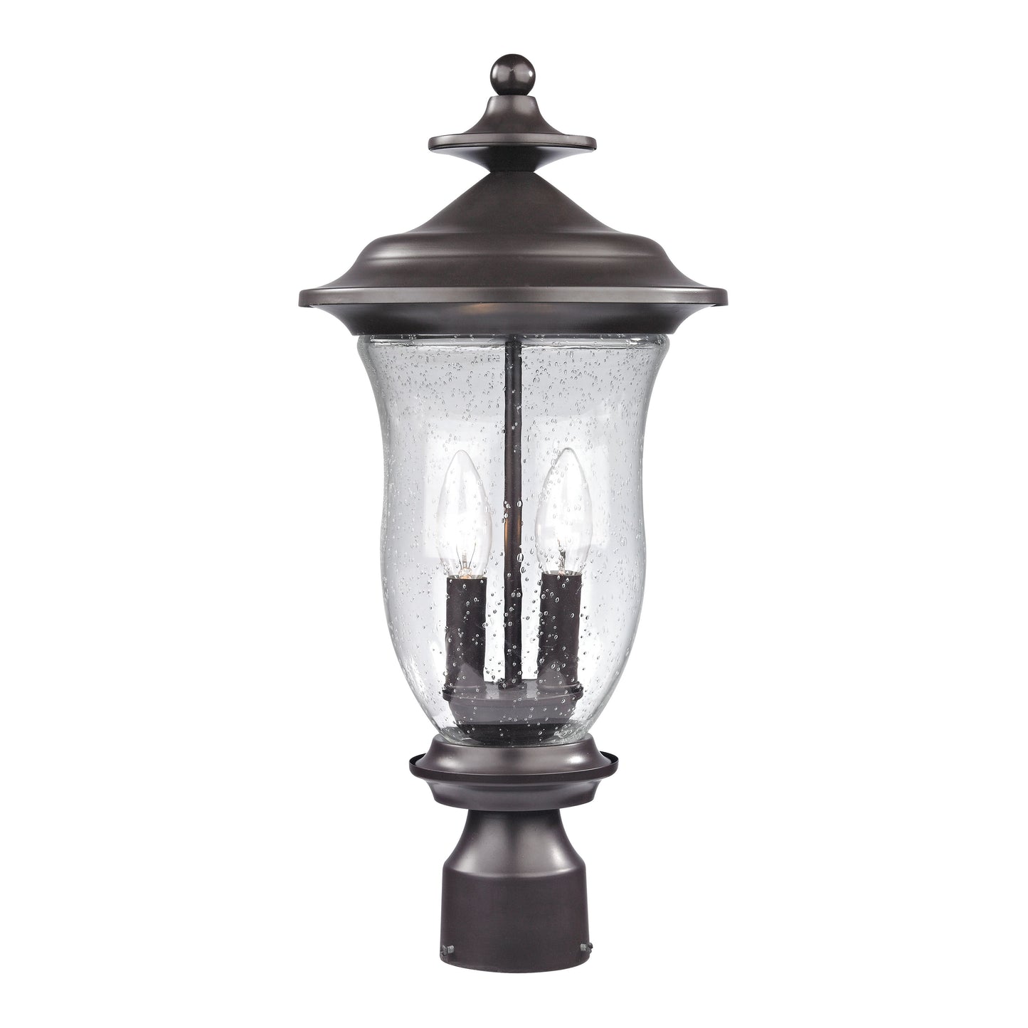 8002EP/75 - Trinity 20'' High 2-Light Outdoor Post Light - Oil Rubbed Bronze