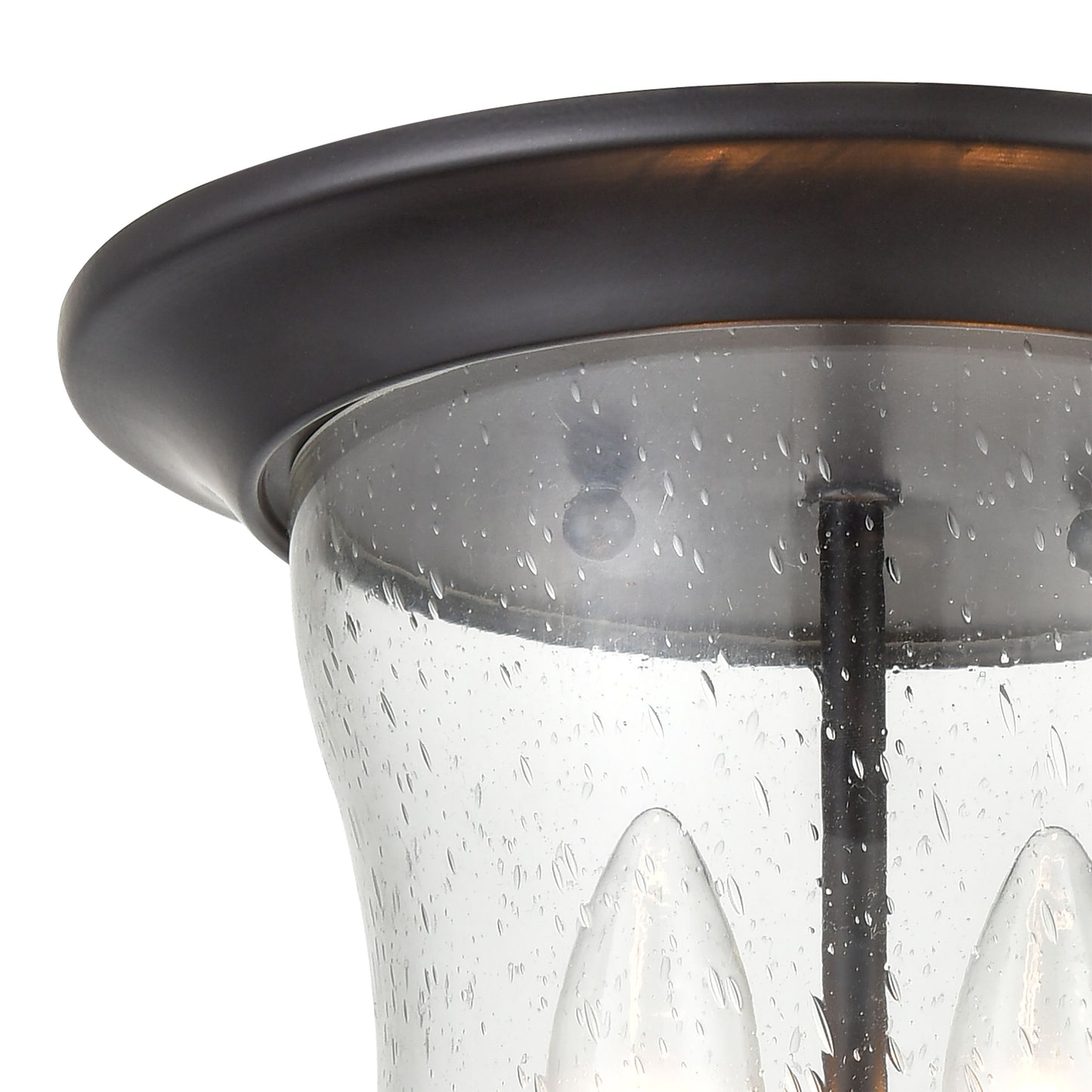 8002FM/75 - Trinity 9'' Wide 2-Light Outdoor Flush Mount - Oil Rubbed Bronze