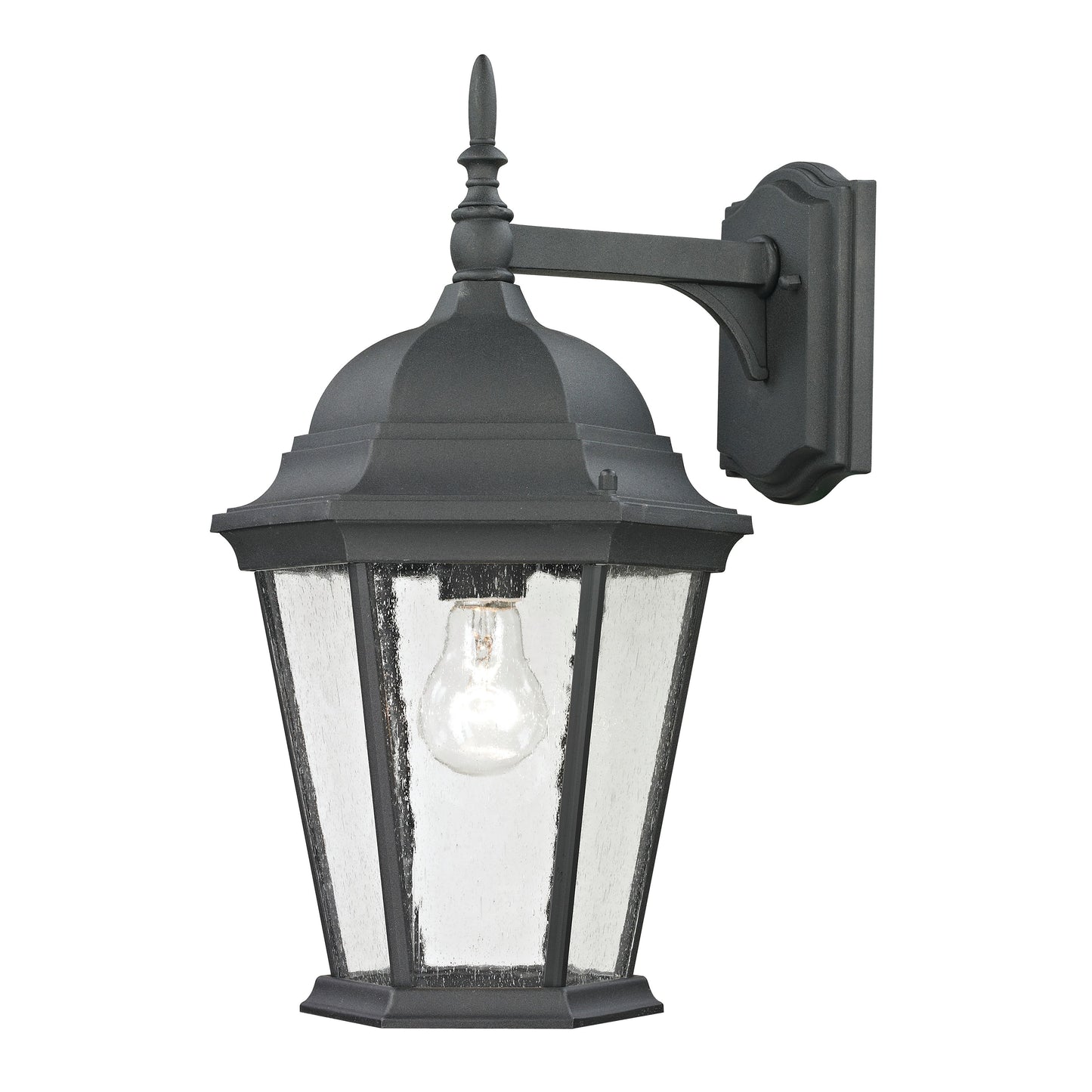 6711-C - Manor 10" Wide 2-Light Outdoor Wall Lantern in Charcoal