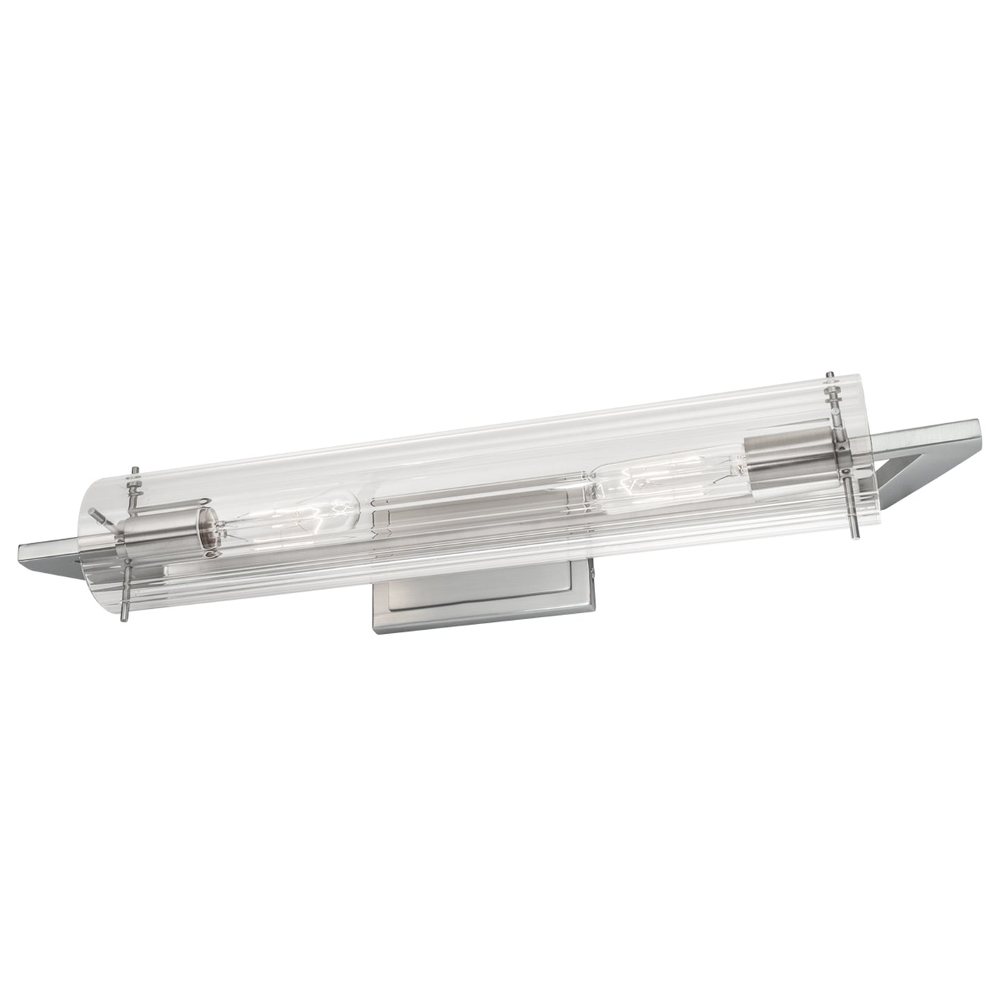 8145-BN-CL - Faceted Sconce Vanity Light - Brushed Nickel