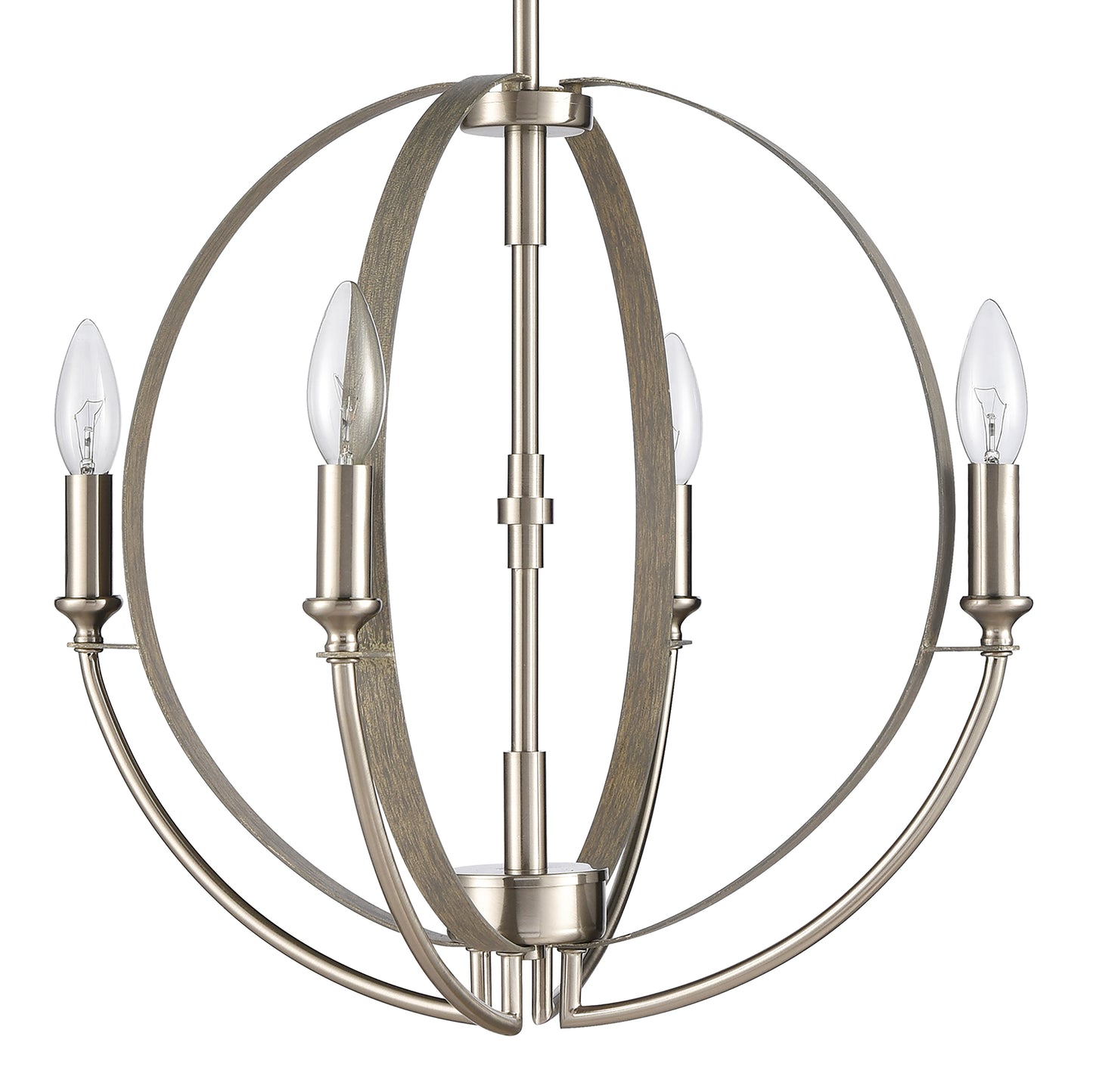 81465/4 - Rotunde 18'' Wide 4-Light Chandelier - Beechwood