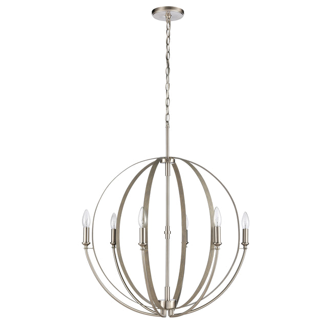 81466/6 - Rotunde 26'' Wide 6-Light Chandelier - Beechwood