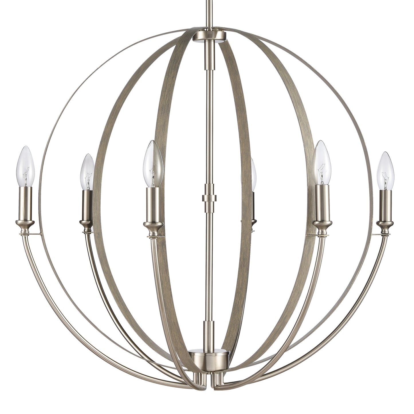 81466/6 - Rotunde 26'' Wide 6-Light Chandelier - Beechwood