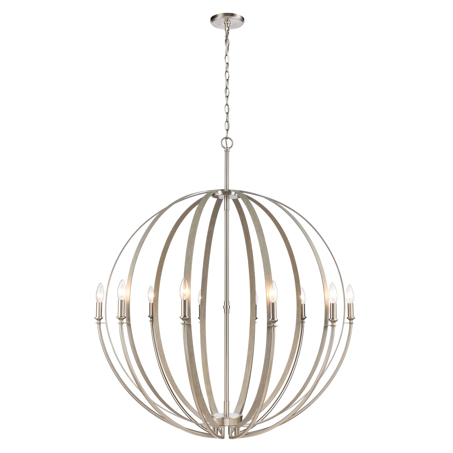 81467/10 - Rotunde 38'' Wide 10-Light Chandelier - Beechwood