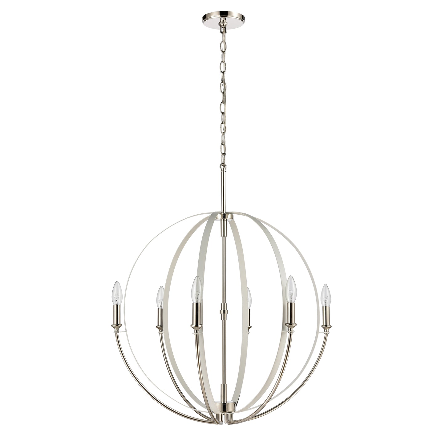 81476/6 - Rotunde 26'' Wide 6-Light Chandelier - Matte White