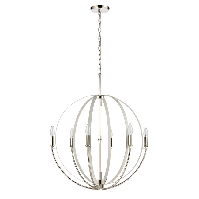 81476/6 - Rotunde 26'' Wide 6-Light Chandelier - Matte White