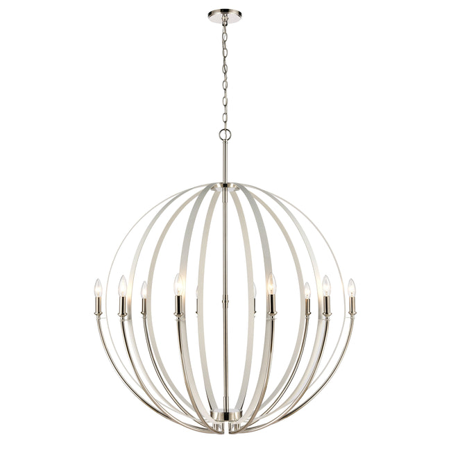 81477/10 - Rotunde 38'' Wide 10-Light Chandelier - Matte White