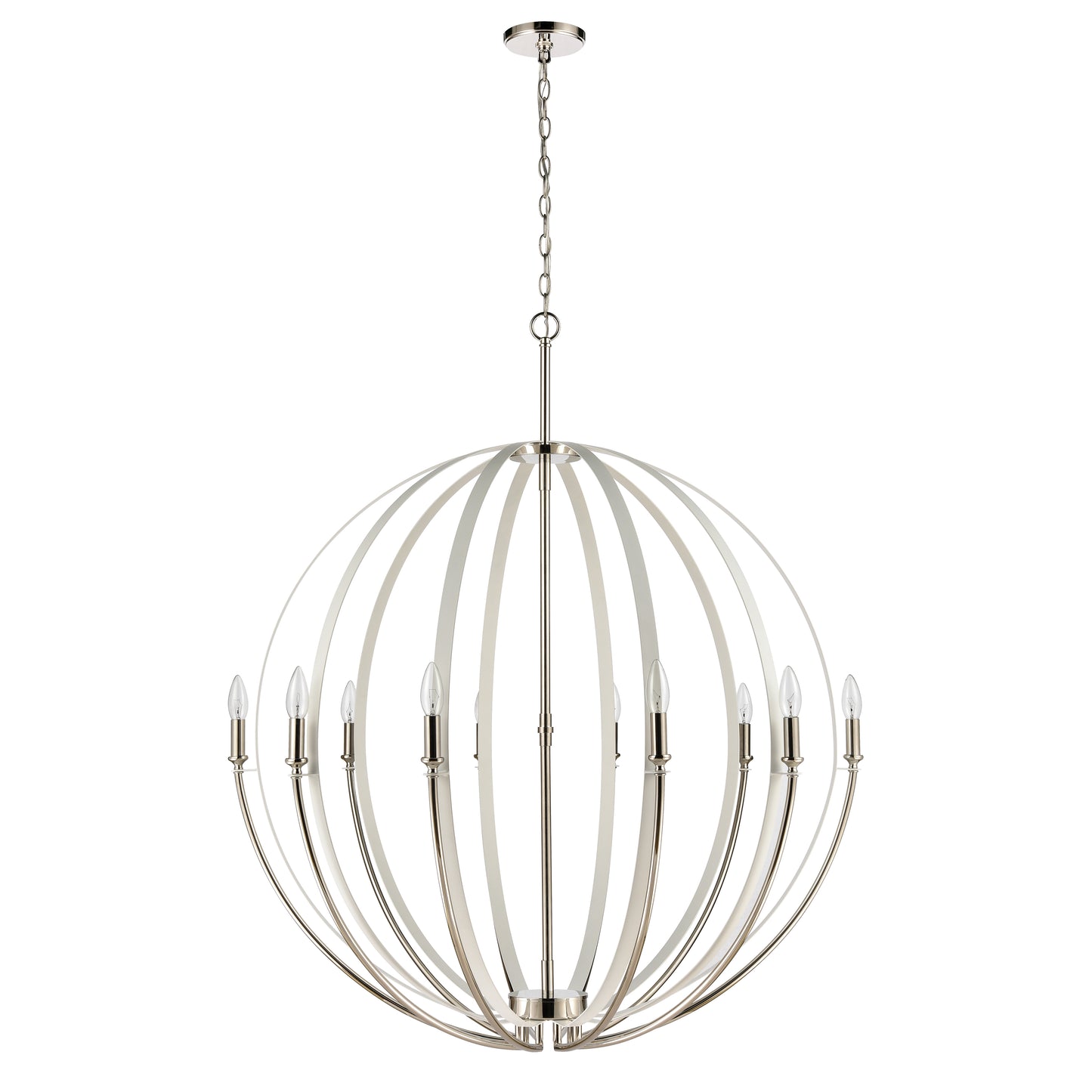 81477/10 - Rotunde 38'' Wide 10-Light Chandelier - Matte White