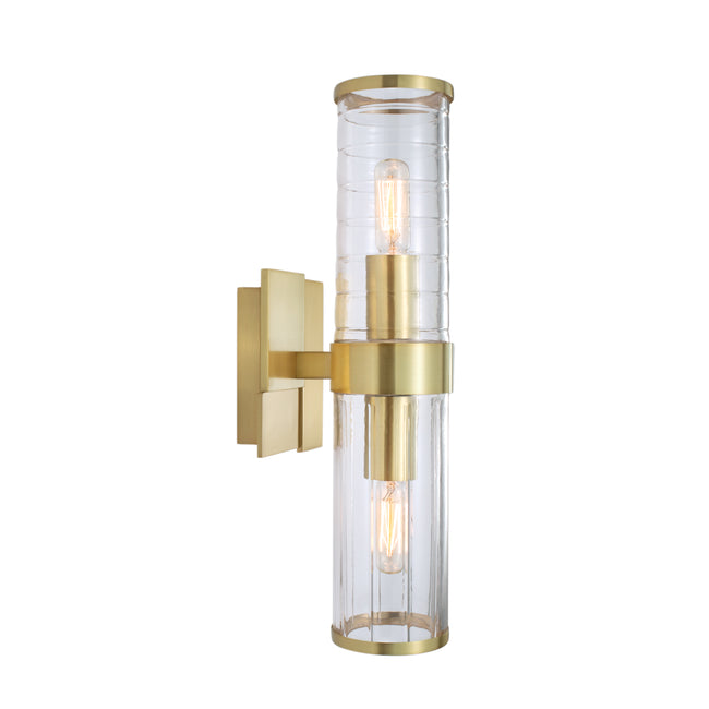 8149-SB-CL - Stripe Sconce - Satin Brass