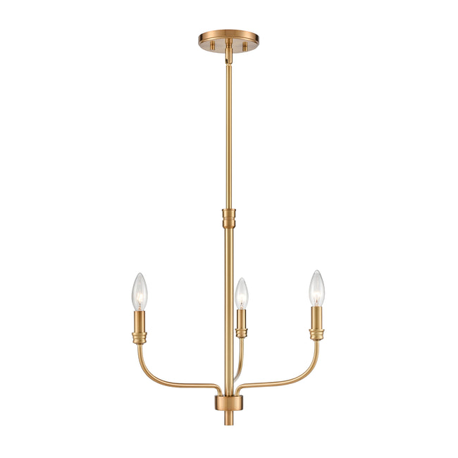 81505/3 - Newland 17'' Wide 3-Light Chandelier - Satin Brass