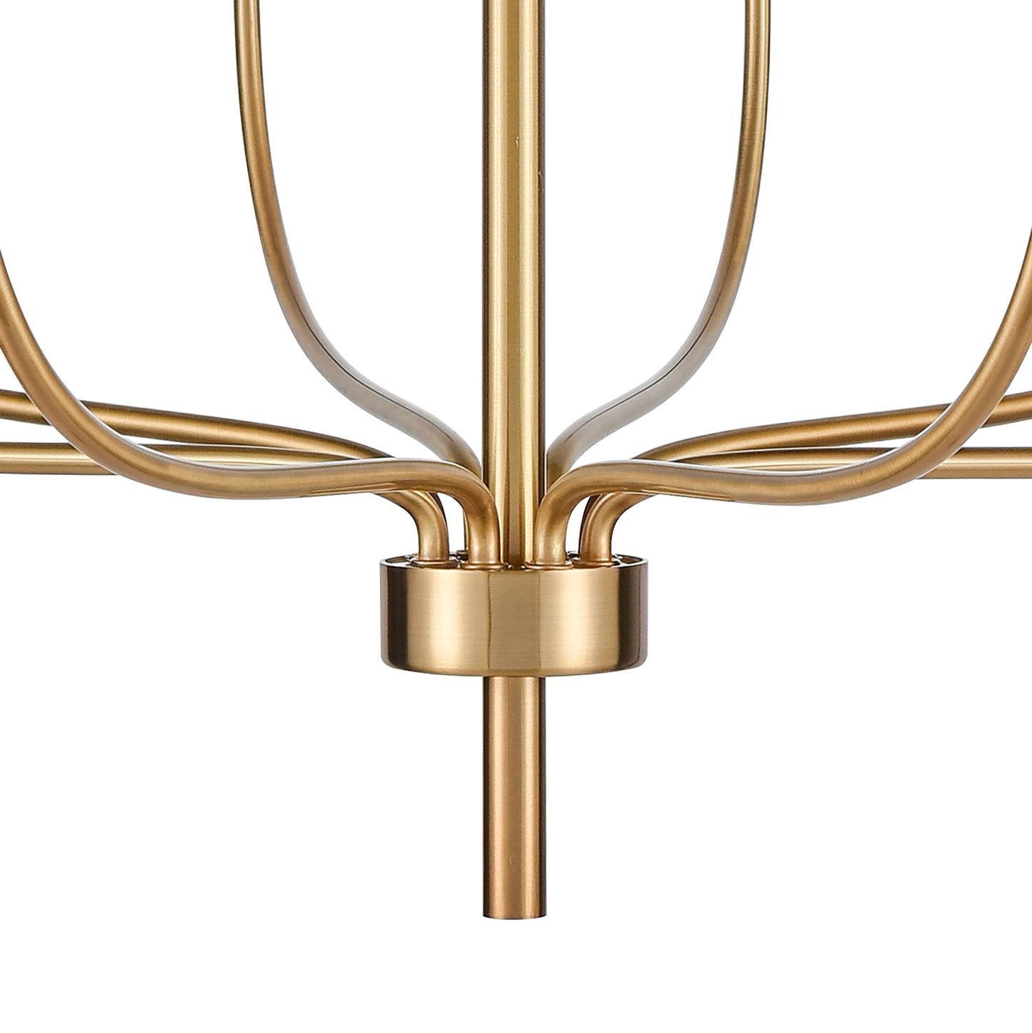 81507/8 - Newland 34'' Wide 8-Light Chandelier - Satin Brass