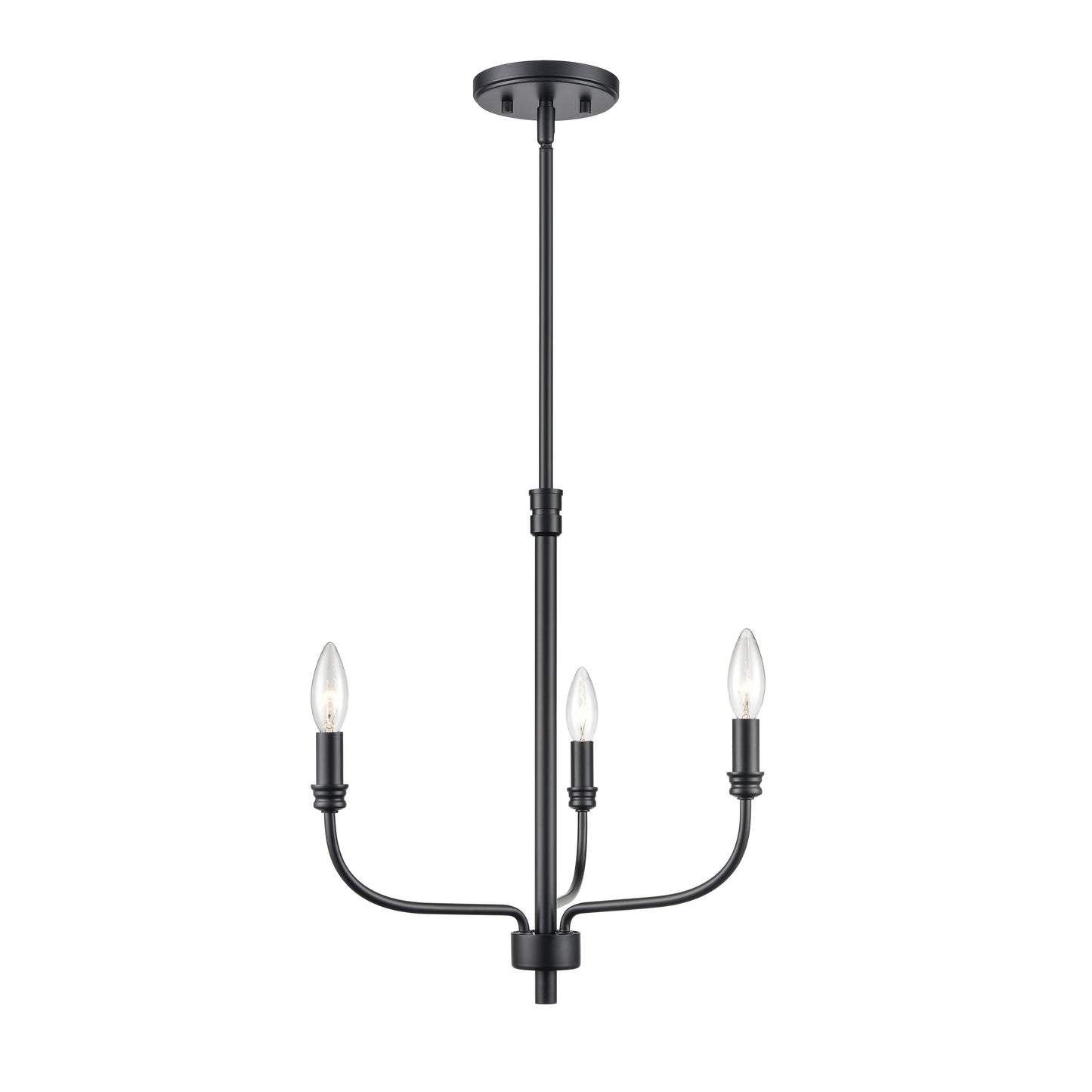 81515/3 - Newland 17'' Wide 3-Light Chandelier - Matte Black