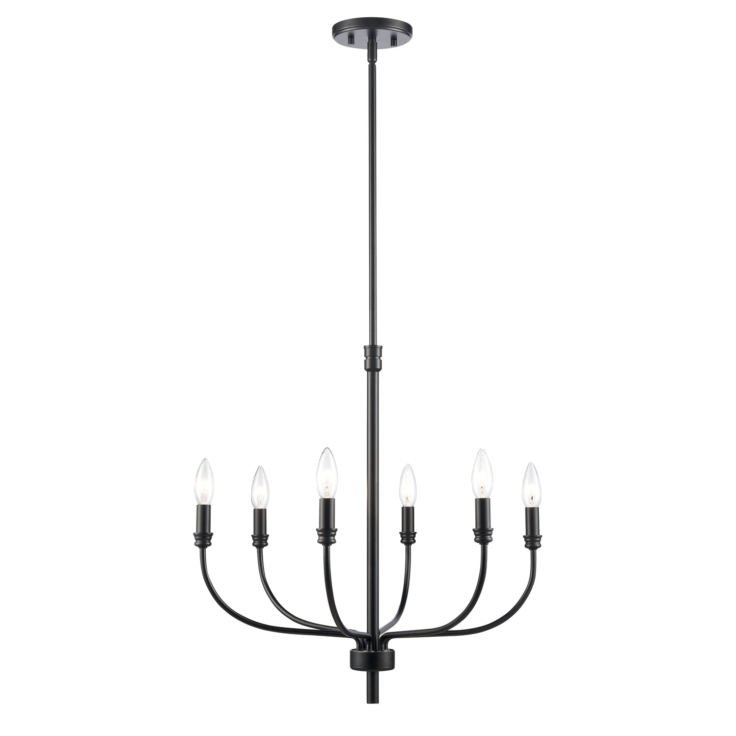 81516/6 - Newland 21'' Wide 6-Light Chandelier - Matte Black