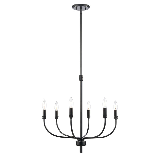 81516/6 - Newland 21'' Wide 6-Light Chandelier - Matte Black