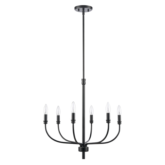 81516/6 - Newland 21'' Wide 6-Light Chandelier - Matte Black