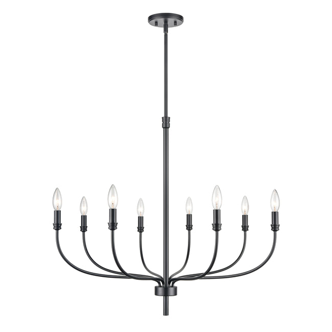 81517/8 - Newland 34'' Wide 8-Light Chandelier - Matte Black